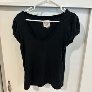 Chaser Women's Black V-Neck Top